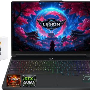 Lenovo Legion 5a Gaming Laptop, AMD Ryzen 7 250, GeForce RTX 5060, 15.3" WQXGA (2560x1600) 165Hz OLED Display, 16GB DDR5 RAM, 1TB SSD, Wi-Fi 7, RGB Backlit, Windows 11, w/WOWPC 500GB External Drive