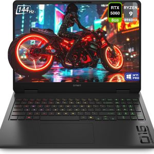 HP OMEN Gaming Laptop, AMD Ryzen 9-8940HX, 64 GB DDR5 RAM, 4 TB PCIe SSD, 16" 2K (1920x1200) 144Hz Display, Nvidia G-Force RTX 5060, Backlit Keyboard, W11 Pro, Shadow Black