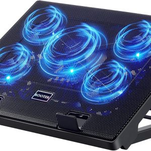 Kootek Laptop Cooling Pad Cooler Stand with 5 Quiet Fans for 12"-17" Laptop
