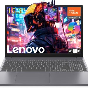 Lenovo 15 Gaming Laptop, AMD Ryzen 5 7535HS, 8GB DDR5, 256GB PCIe SSD