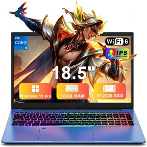 XNQ Laptop Computer, 18 Inch Gaming Laptop 2026, Window 11 Pro Lap Top PC, Core i5-1038NG7, 16GB RAM 1TB TF Expand, 512GB SSD, 1080p FHD IPS, Fingerprint, Wifi6 Business, School, Work, Student, Kids