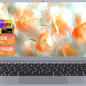 14 Inch Laptop Portable Laptop Computer for Student & Business, 8GB RAM, 256GB SSD, 4 Core Processor, Stereo Speaker, Long Battery, WiFi 5, BT 5, FHD Display Lap Top