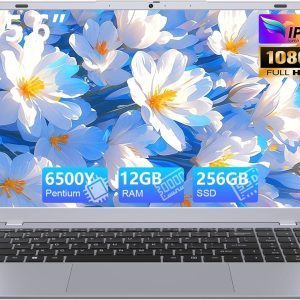15.6 Inch Laptop Computer, 12GB RAM 256GB SSD Lap Top, Pentium 6500Y Processor (Up to 3.4GHz), FHD Display, Fast Charging, Long Battery Life, Laptop for Business Home Student