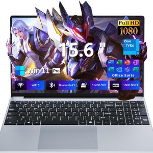 15.6 Inch Laptop Computer, 16GB RAM 512GB SSD Core i5-7Y54 Lap top, 180° Convertible Notebook Laptops with Win 11/Office, Backlit Keyboard, FHD Display, 180° Rotating Screen, WiFi5/ BT4.2, Mini HDMI