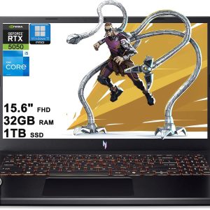 Acer Nitro V 15 Gaming Laptop 15.6" FHD IPS 165Hz Intel 8-core i5-13420H 32GB RAM 1TB SSD GeForce RTX 5050 DLSS4 (Up to 440 AI Tops) Backlit Thunderbolt Wi-Fi6 Win11Pro ICP Acc