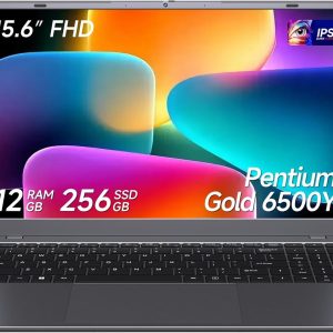 2026 Laptop, Pentium Gold 6500Y Processor(Up to 3.4GHz),12GB RAM 256GB SSD,15.6 Inch FHD IPS Display, 5000mAh Battery,Type-C,Portable Laptops Computer for Business Office Home
