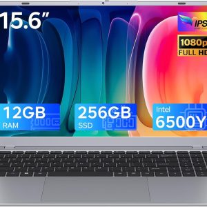 2026 Silver Laptop, Pentium 6500Y(Up to 3.4 GHz),12GB RAM 256GB SSD