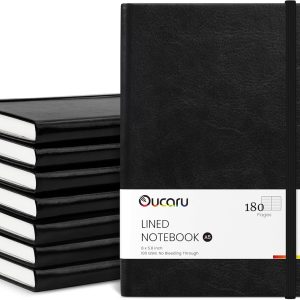 8 Pack A5 Lined Journal Notebook for Writing, 180 Pages