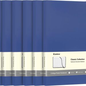 Comix 6 Pack Lined Journal Notebooks for Work, A5 Hardcover, 240 Pages