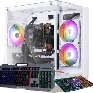 Gaming PC Desktop Computer,Intel Core i7 Desktop,Operating at A Frequency of 3.4GHz,RTX2060 6GB Graphics Card with 6GB GDDR6 Video Memory,16GB RAM, 1TB NVME SSD,WiFi 5.0,RGB Fan x4,White