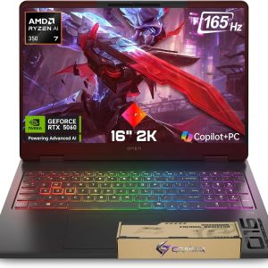 HP Omen 16 2K Gaming Laptop, AMD Ryzen AI 7 350, RTX 5060, 32GB DDR5 + 1TB