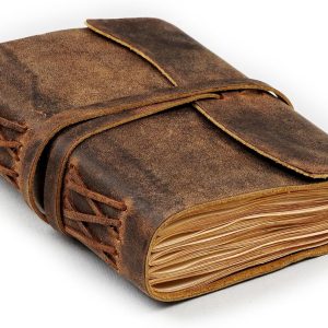 LEATHER VILLAGE Leather Bound Journal-7"X5"-Rustic Brown