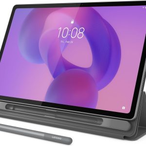 Lenovo Idea Tab Plus - Lightweight Tablet - 12.1″ 2.5K IPS Touchscreen Display - 90Hz - MediaTek Dimensity 6400-8GB Memory - 128GB Storage - Integrated Arm Mali-G57 MC2 - tab Pen & Folio case