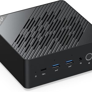 MINIX ER937-AI Mini PC, AMD Ryzen AI 9 HX 370 (80TOPS), Radeon 890M, 32GB DDR5/ 1TB PCIe 4.0 SSD/Fingerpint Lock Mini Gaming PC/Wi-Fi 7/Dual 2.5G LAN/Quad 8K Display for Gaming, Business, Creation