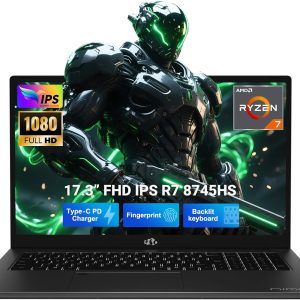 NIMO 17.3" FHD AI-Ready-Laptop, R7 8745HS 8 Cores, 32GB DDR5, 1TB SSD