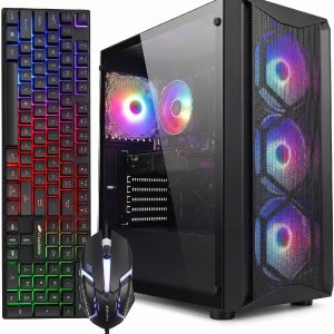 STGAubron Gaming PC Desktop,Corei7 8th Gen,RTX 3050 6G,16G DDR4,512G SSD