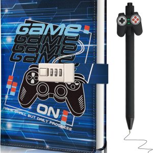 Video Game Diary with Lock for Boys Ages 8-12, Journal for Kids Teens 10-18