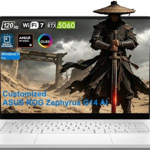 iCarp Customized Laptop Made with ASUS ROG Zephyrus G14 AI Gaming Laptop 14" 3K 120Hz OLED AMD Ryzen 9 270 16GB DDR5 512GB/1TB/2TB/4TB SSD GeForce RTX 5060 (572 AI Tops) RGB Backlit WiFi 7 Win11 Pro