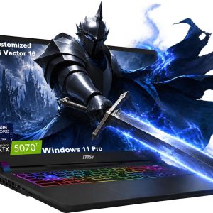 iCarp Customized Laptop Made with MSI Vector 16 Gaming Laptop 16” WUXGA 144Hz Intel Ultra 7 255HX 20-core 16GB/32GB/64GB DDR5 512GB/1TB/2TB/4TB GeForce RTX 5070 ti (992 AI Tops) Backlit Win11 Pro