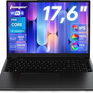 jumper 17.6" Laptop, i3-10100Y CPU, 16GB RAM 256 SSD, 100% sRGB FHD Display